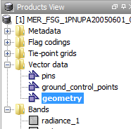 Products view with geometries