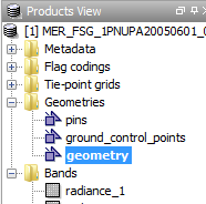 Products view with geometries